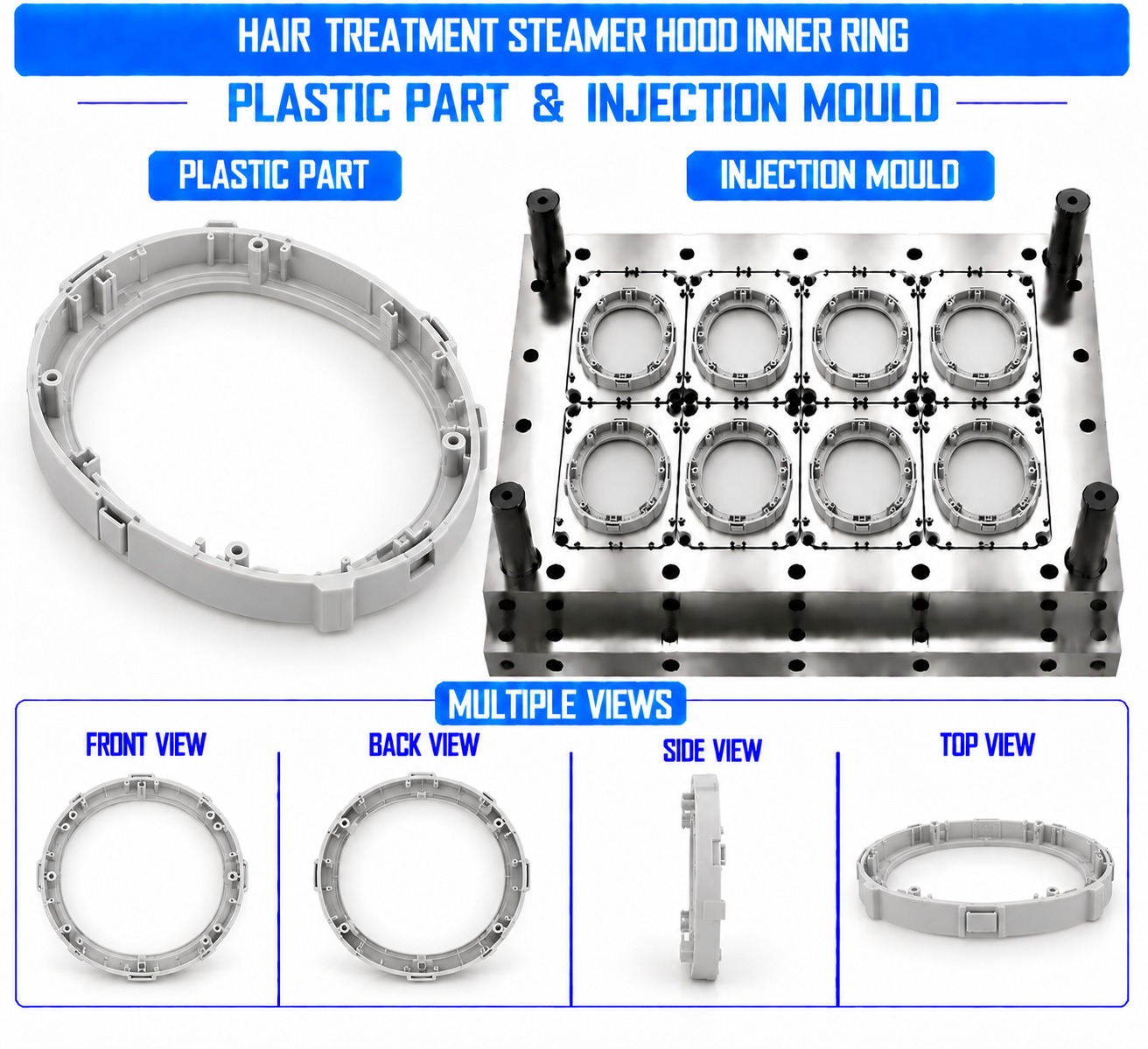 Hair Treatment Steamer Plastic Hood Inner Ring Mould and Moulding Service